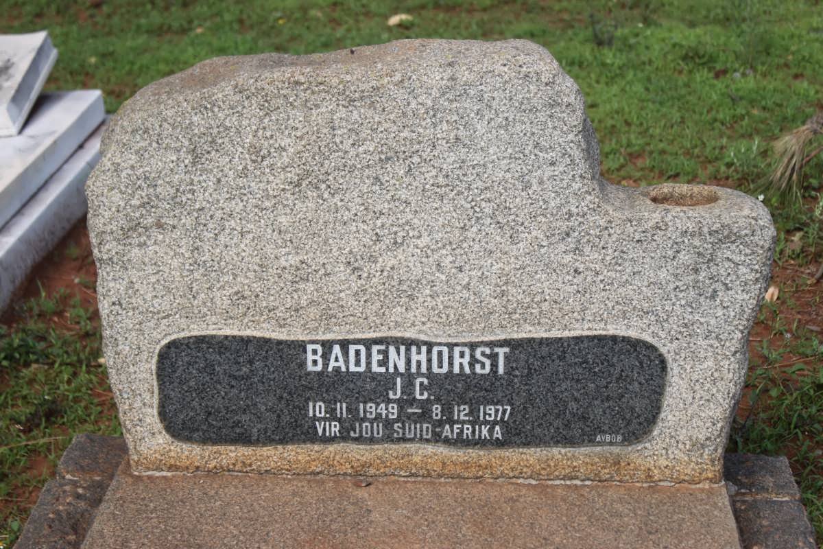 BADENHORST J.C. 1949-1977