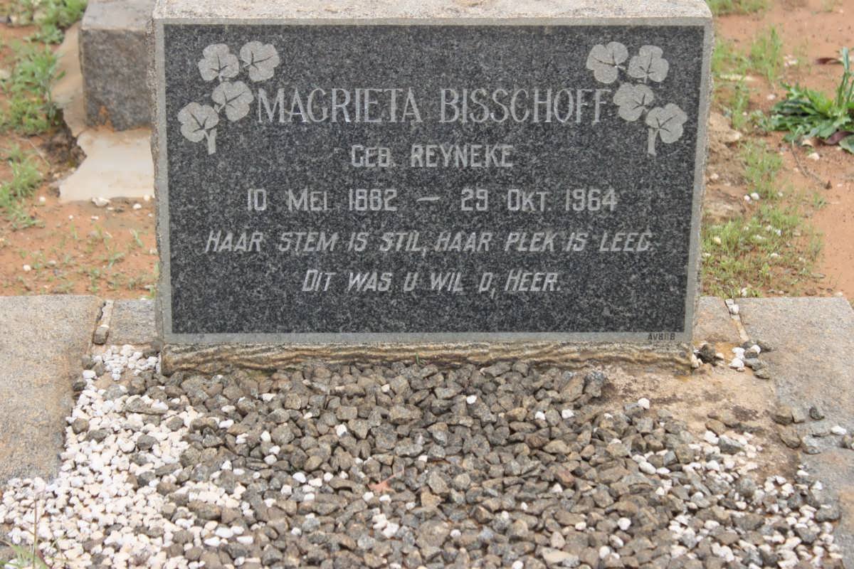 BISSCHOFF Magrieta nee REYNEKE 1882-1964
