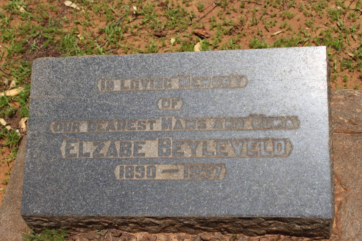 BEYLEVELD Elzabe 1890-1957