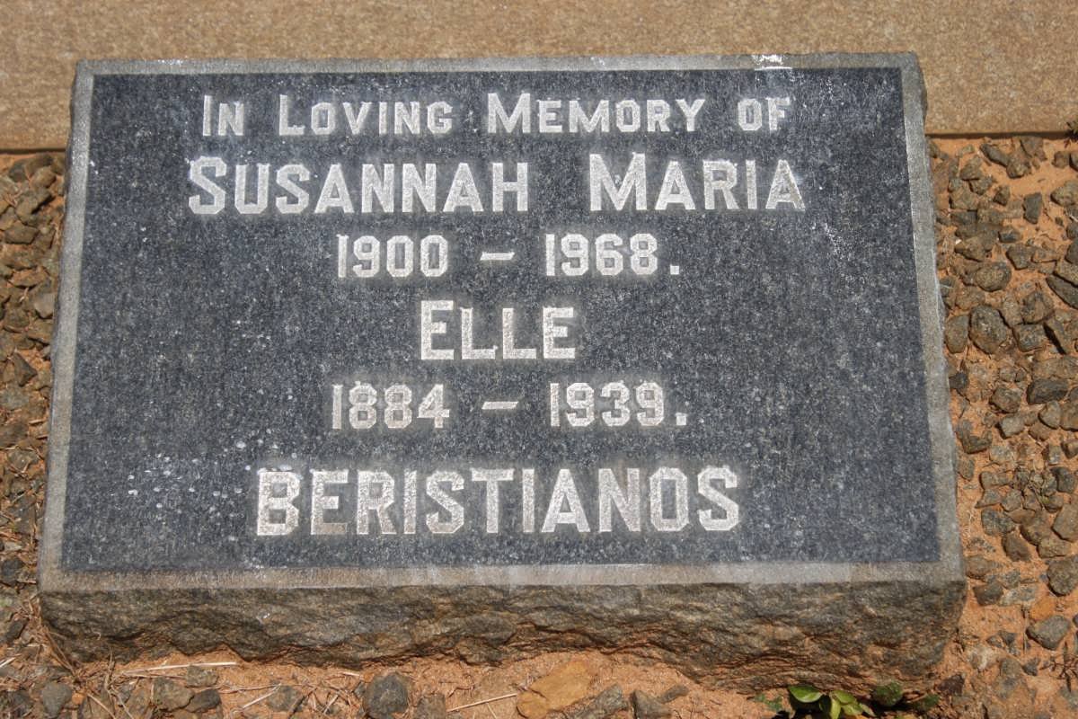 BERISTIANOS Elle 1884-1939 &amp; Susannah Maria 1900-1968