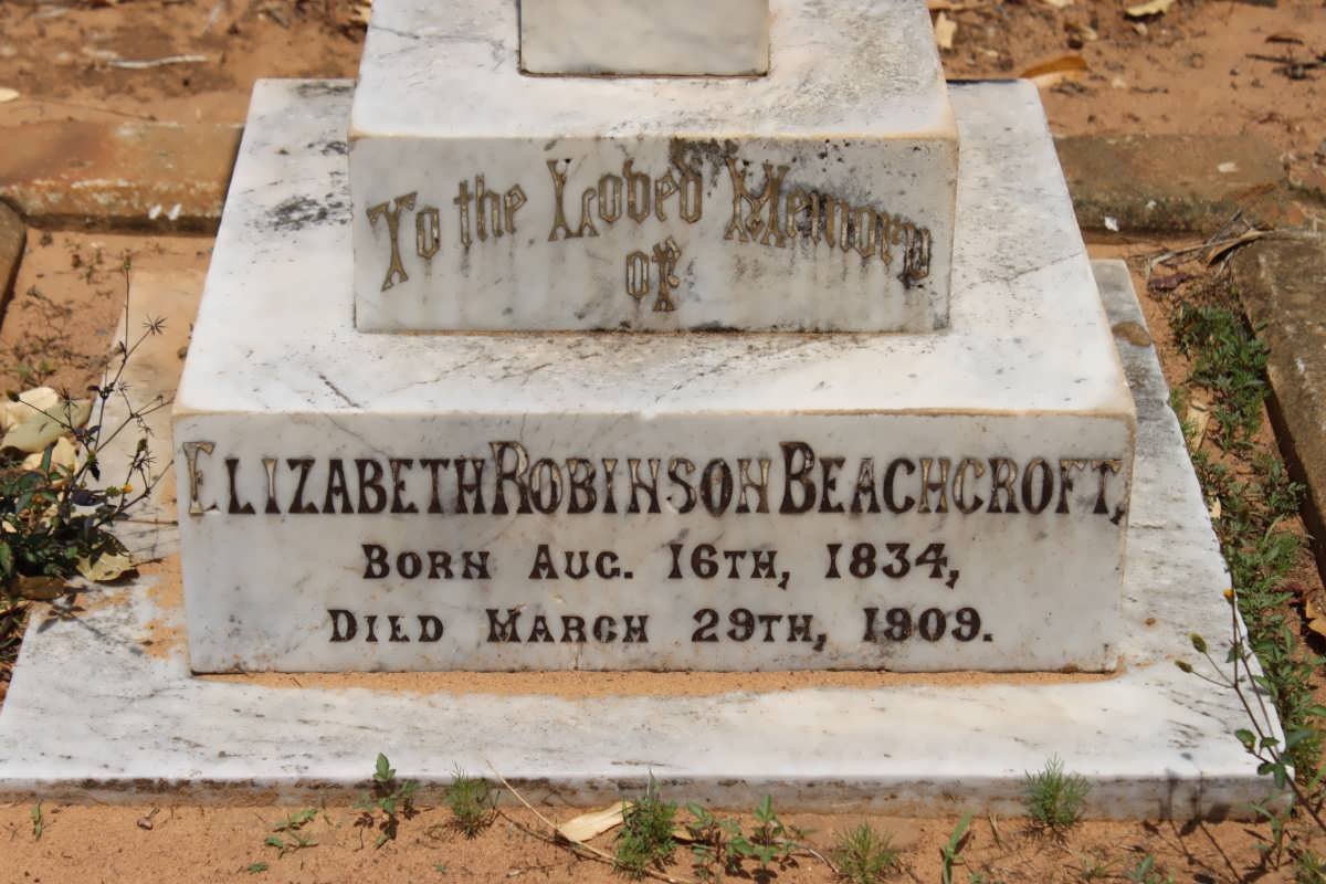 BEACHCROFT Elizabeth Robinson 1834-1909