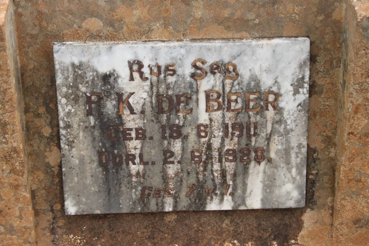 BEER F.K., de 1911-1928