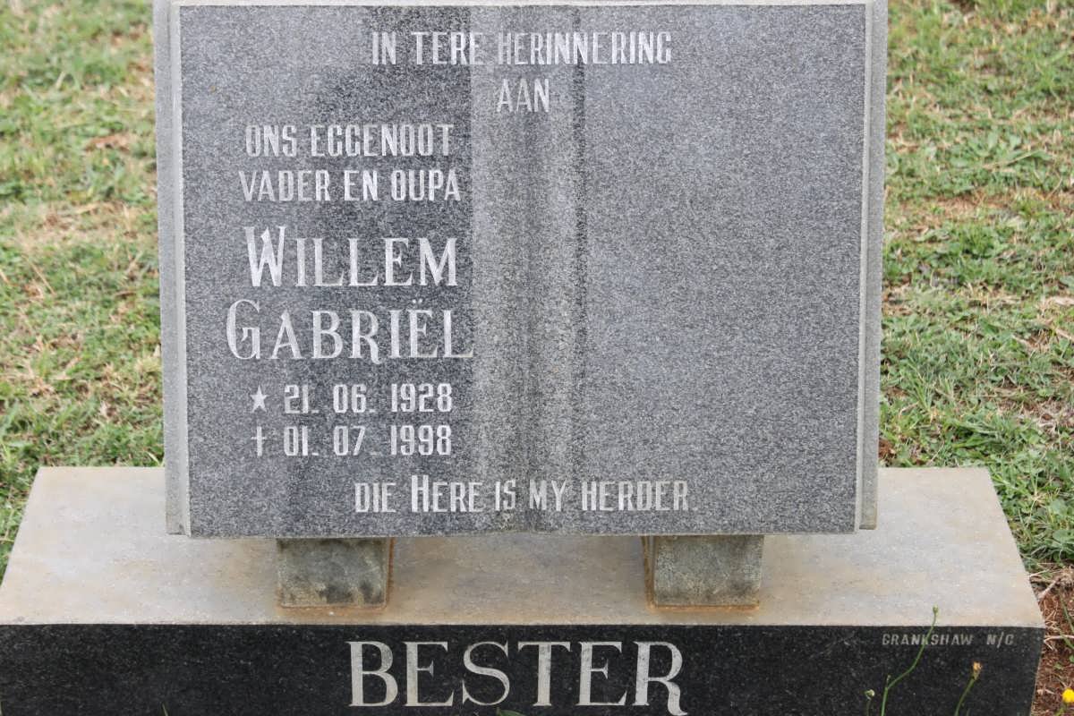 BESTER Willem Gabriël 1928-1998
