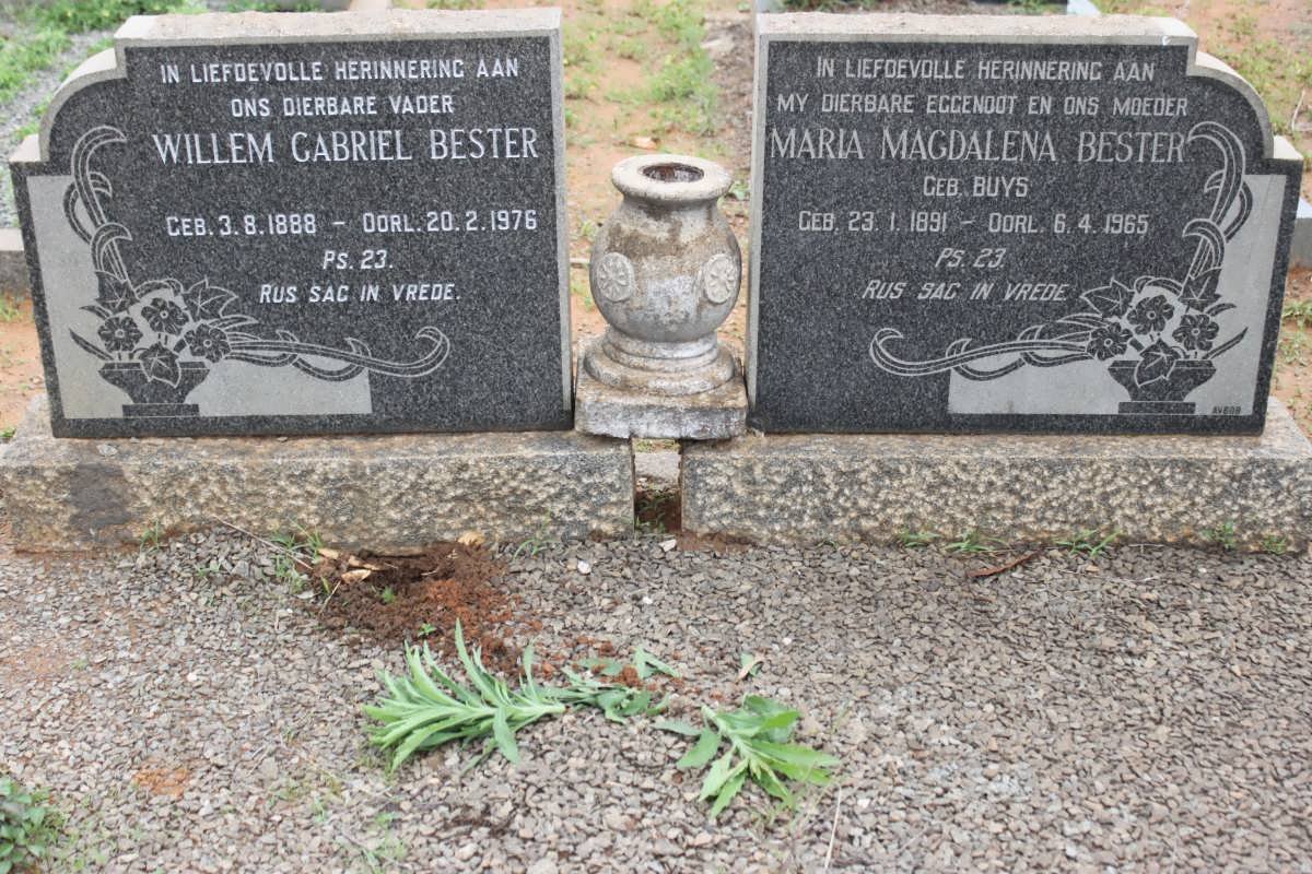 BESTER Willem Gabriel 1888-1976 &amp; Maria Magdalena BUYS 1891-1965