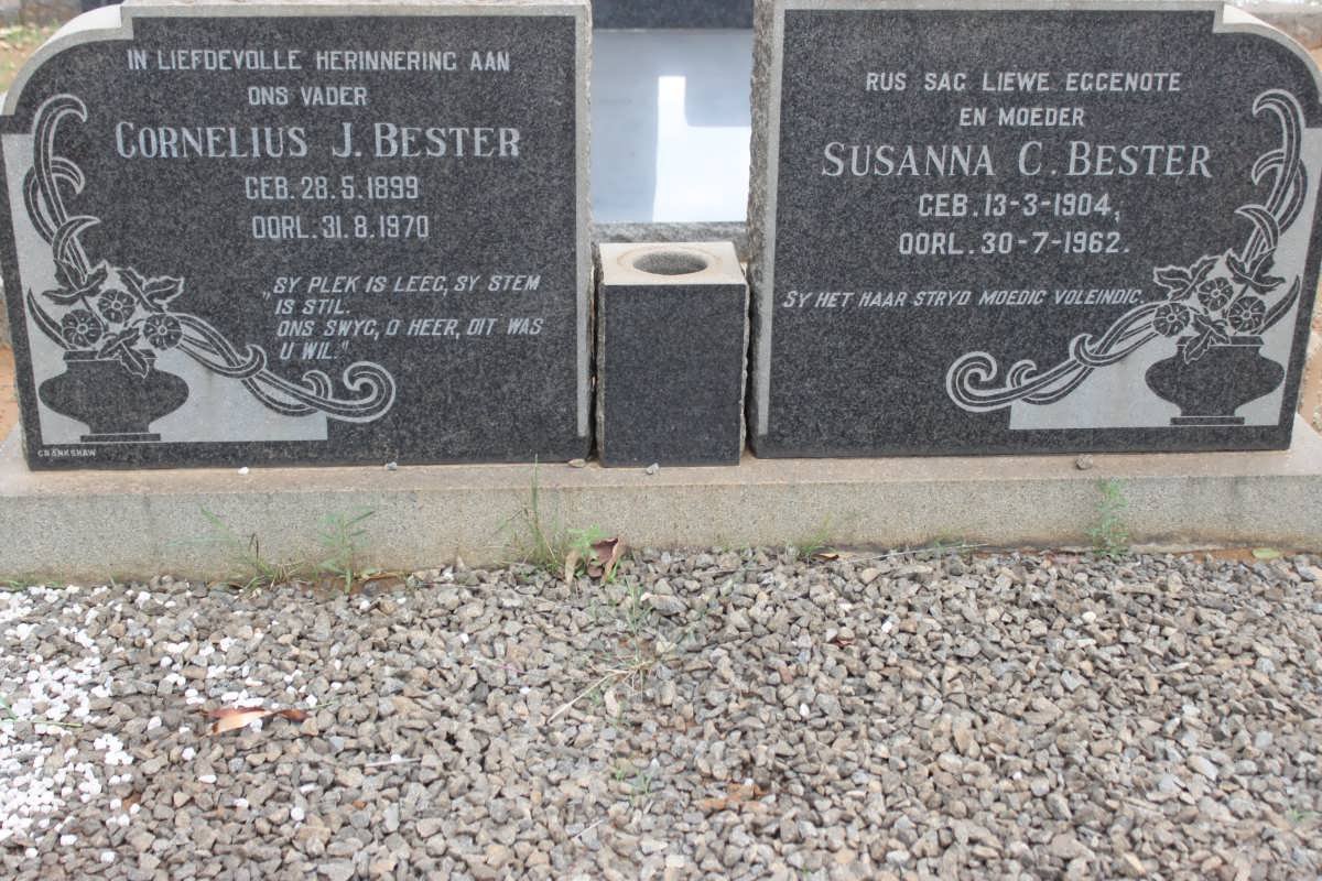 BESTER Cornelius J. 1899-1970 &amp; Susanna C. 1904-1962