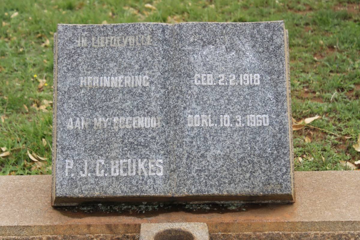 BEUKES P.J.G. 1918-1960