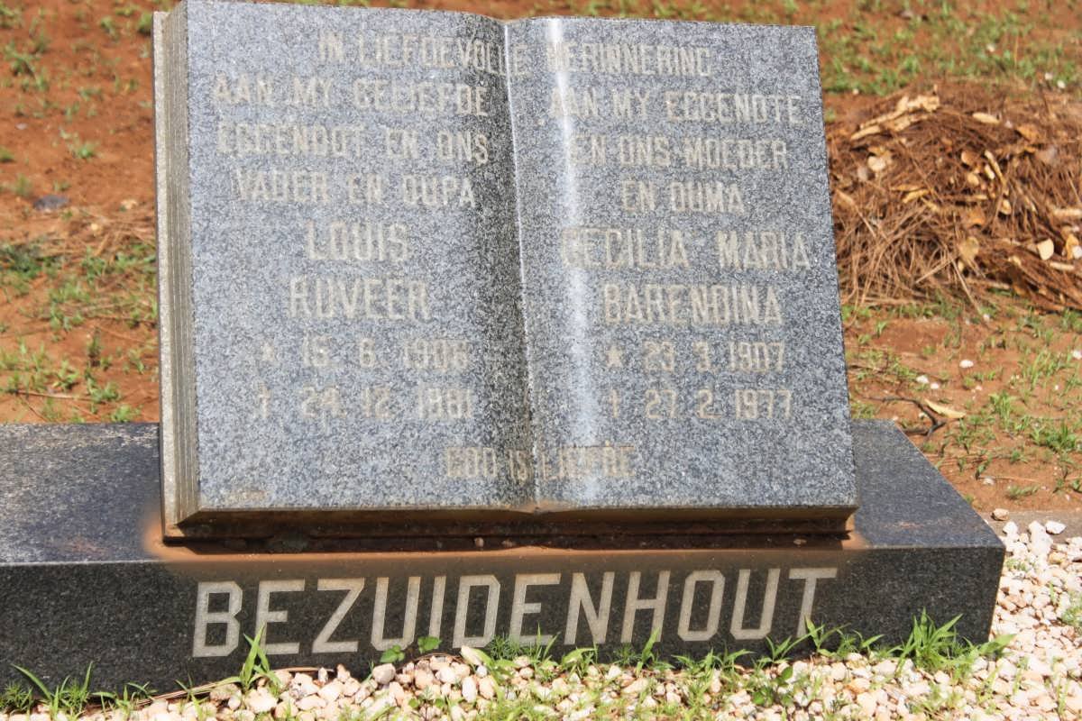 BEZUIDENHOUT Louis Roveer 1906-1981 &amp; Cecilia Maria Barendina 1907-1977