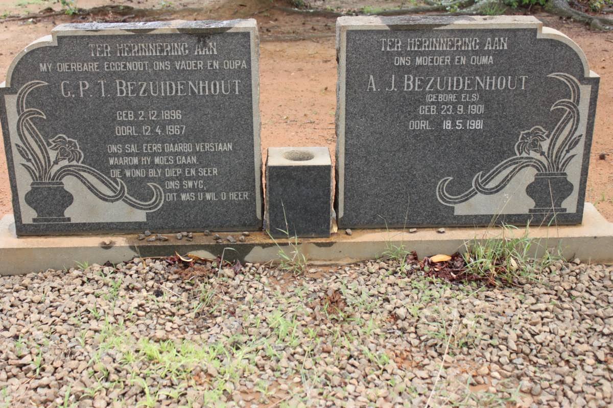 BEZUIDENHOUT G.P.T. 1896-1967 &amp; A.J. ELS 1901-1981