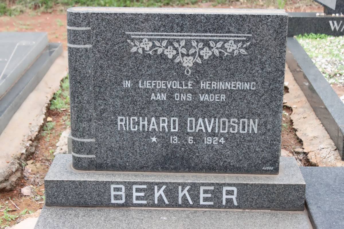 BEKKER Richard Davidson 1924-