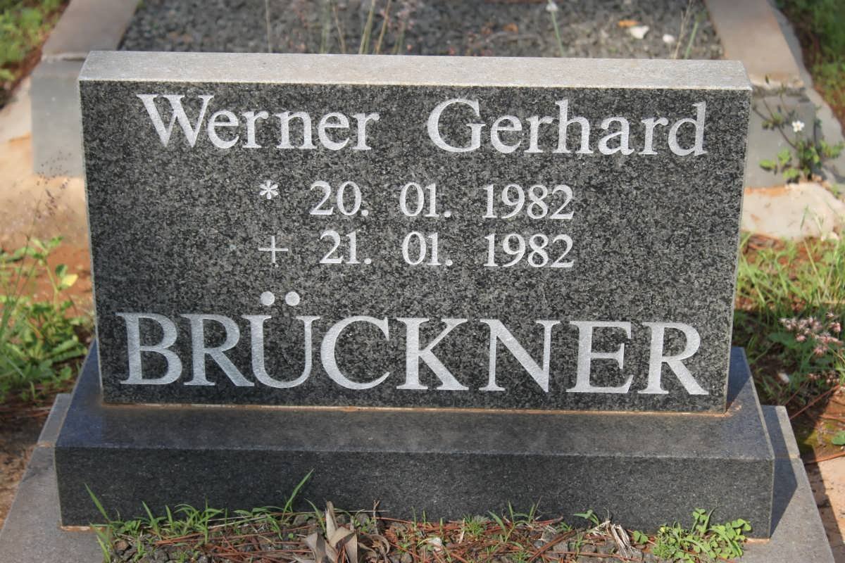 BRÜCKNER Werner Gerhard 1982-1982