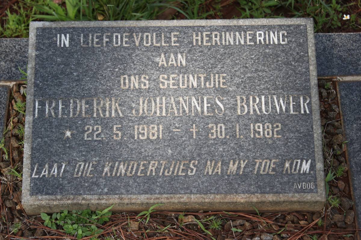 BRUWER Frederik Johannes 1981-1982
