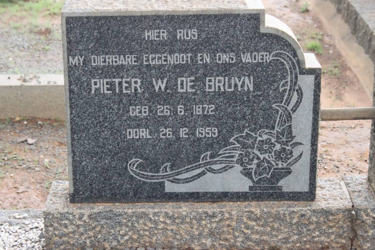 BRUYN Pieter W., de 1872-1959