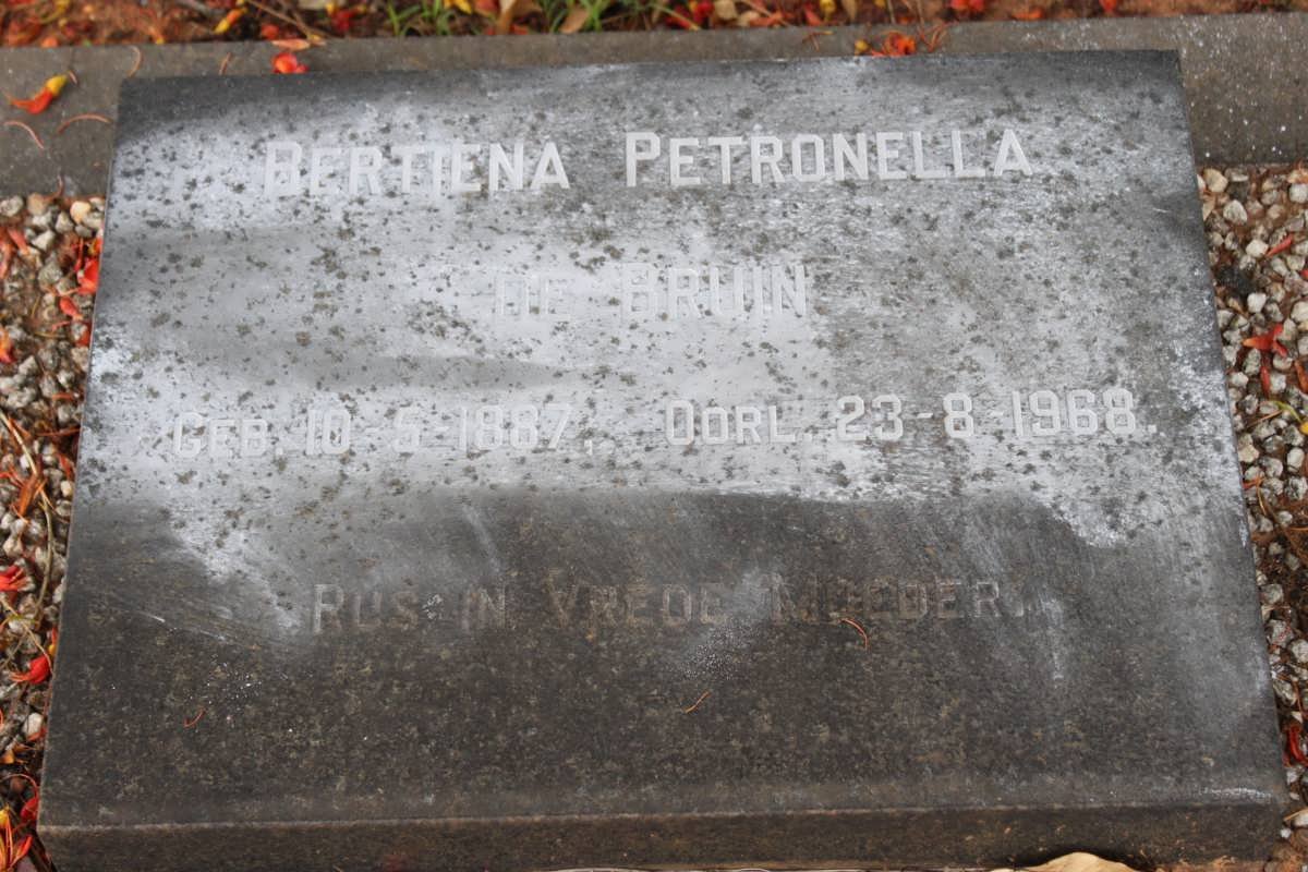 BRUIN Bertiena Petronella, de 1887-1968