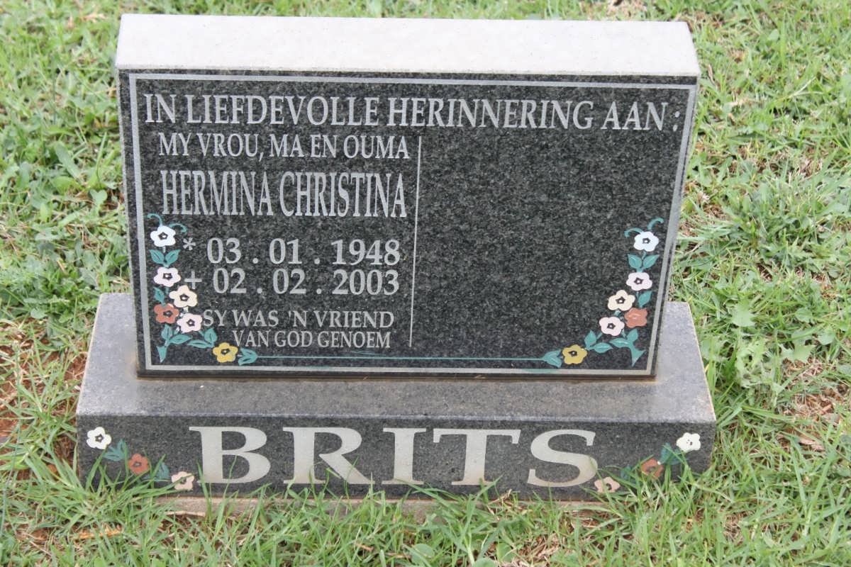 BRITS Hermina Christina 1948-2003