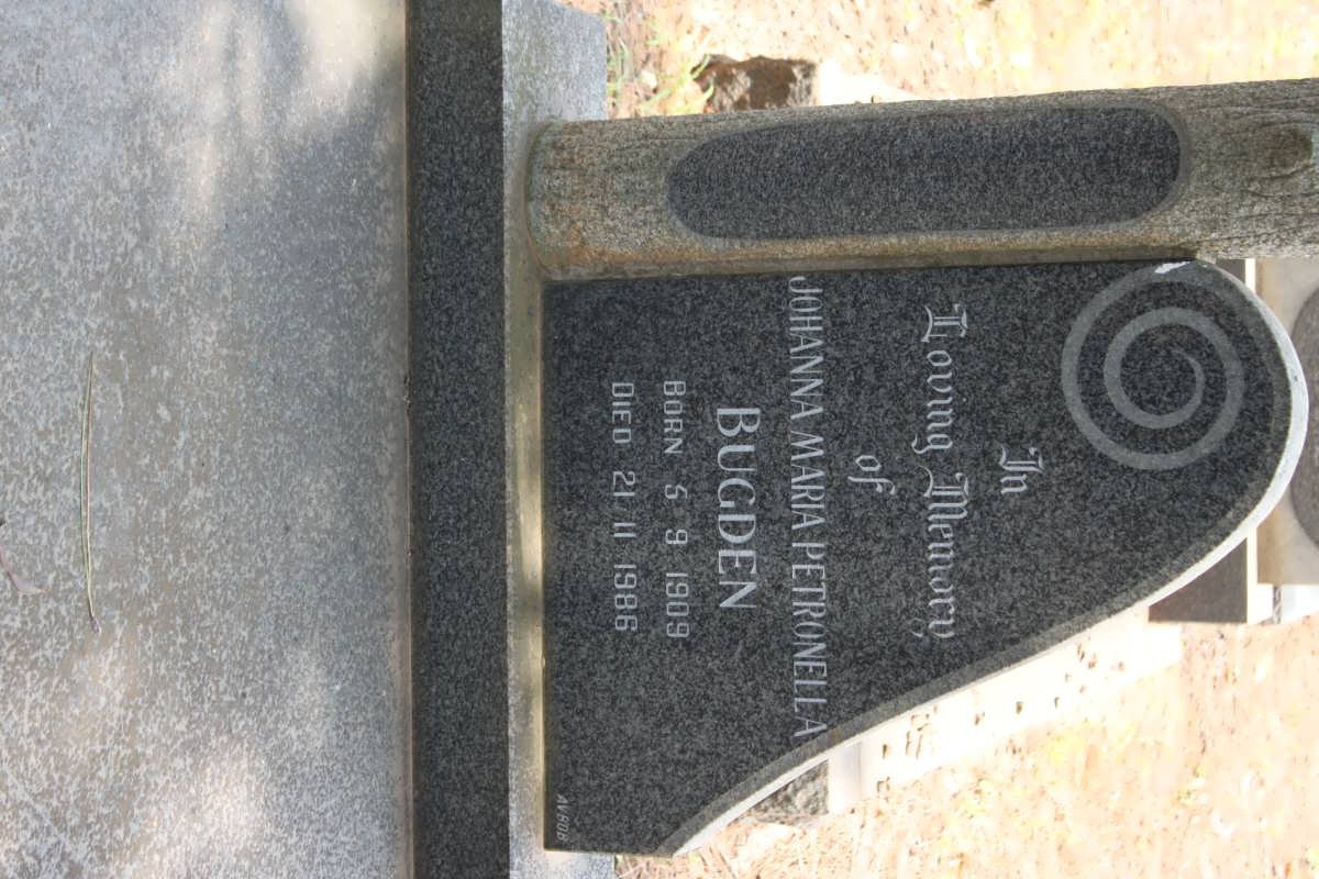 BUGDEN Johanna Maria Petronella 1909-1986