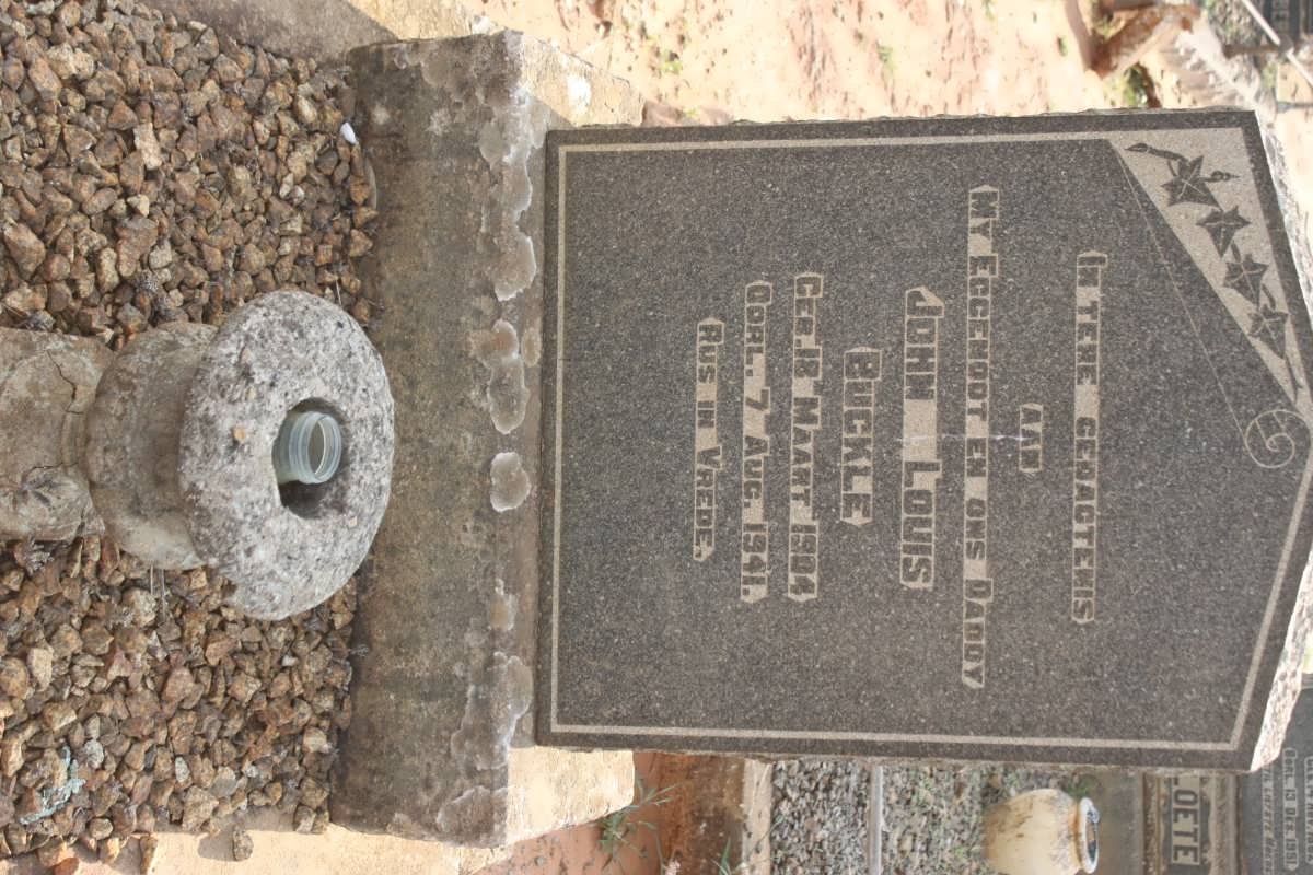 BUCKLE John Louis 1904-1941