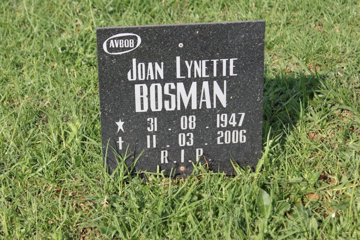 BOSMAN Joan Lynette 1947-2006