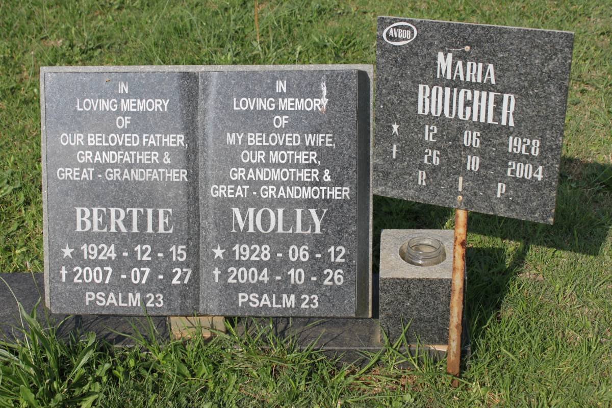 BOUCHER Bertie 1924-2007 &amp; Maria 1928-2004