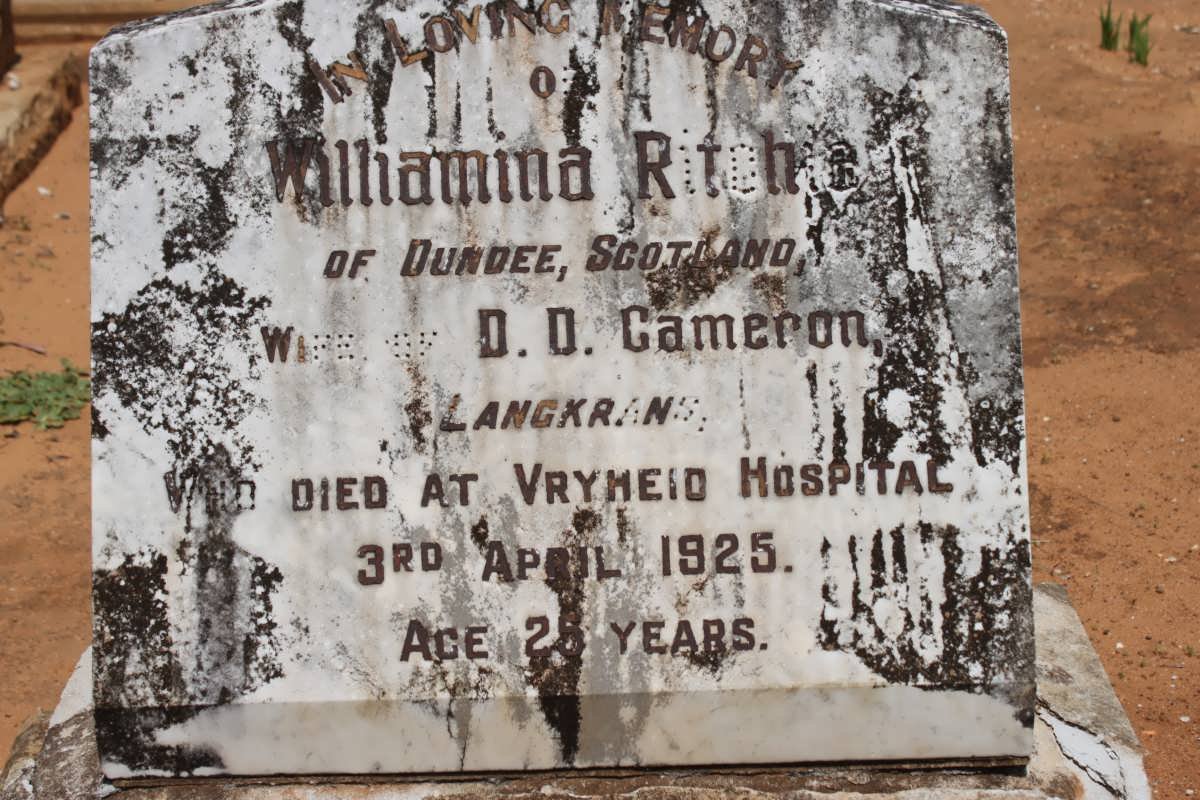 CAMERON Williamina R. -1925