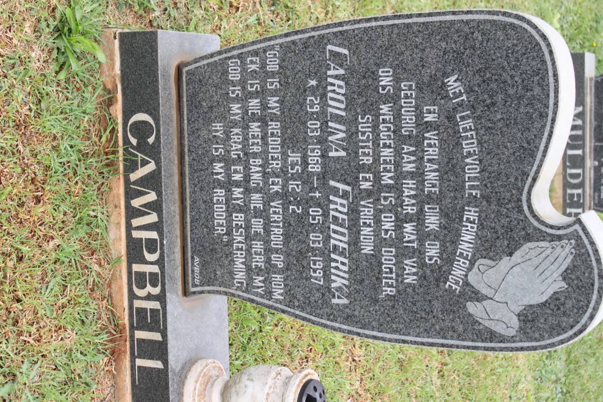 CAMPBELL Carolina Frederika 1968-1997