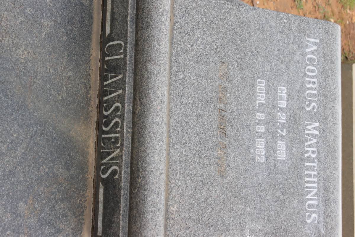 CLAASSENS Jacobus Marthinus 1891-1962