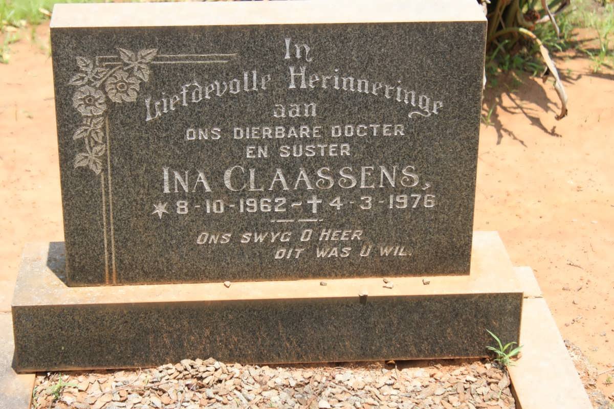 CLAASSENS Ina 1962-1976