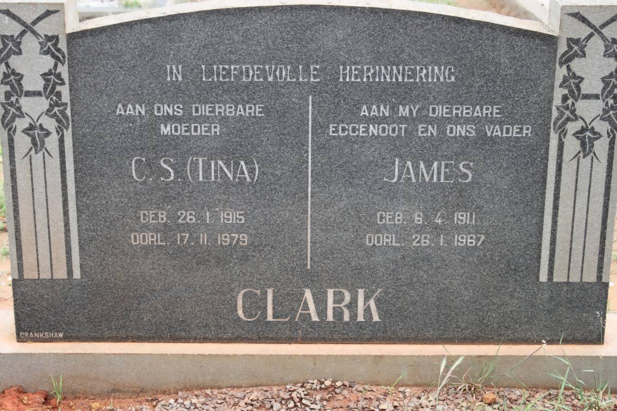 CLARK James 1911-1967 &amp; C.S. 1915-1979