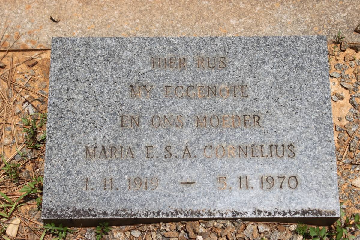 CORNELIUS Maria E.S.A. 1919-1970