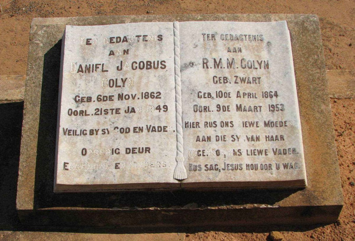 COLYN Daniel Jacobus 1862-1949 &amp; R.M.M. ZWART 1864-1953