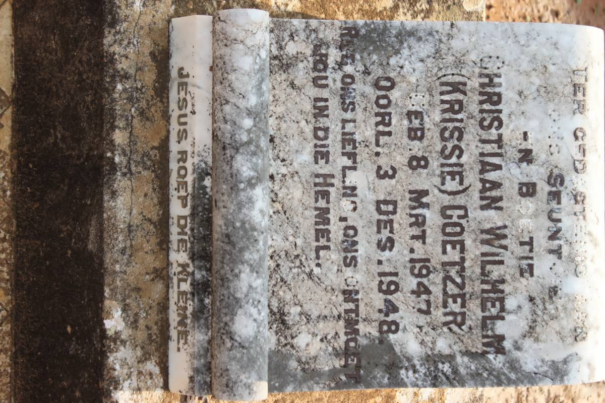 COETZER Christiaan Wilhelm 1947-1948