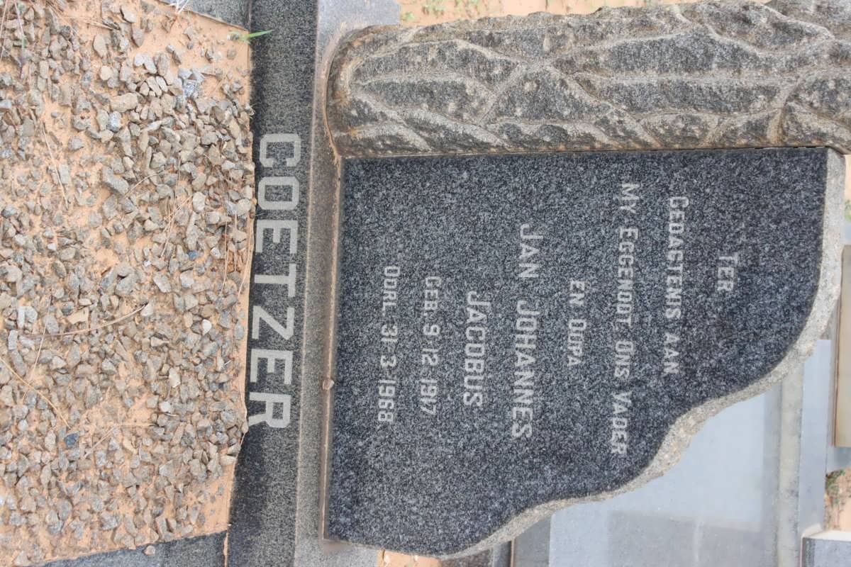COETZER Jan Johannes Jacobus 1917-1968