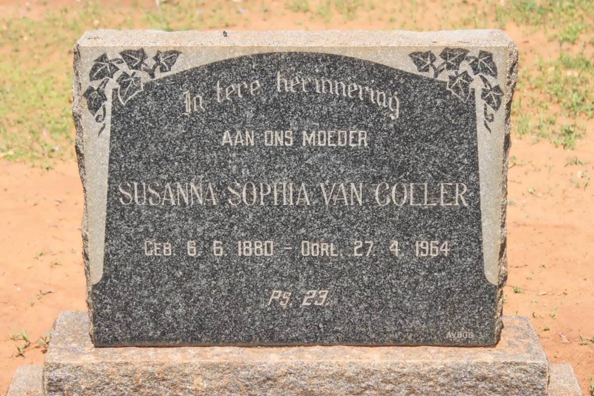 COLLER Susanna Sophia, van 1880-1964