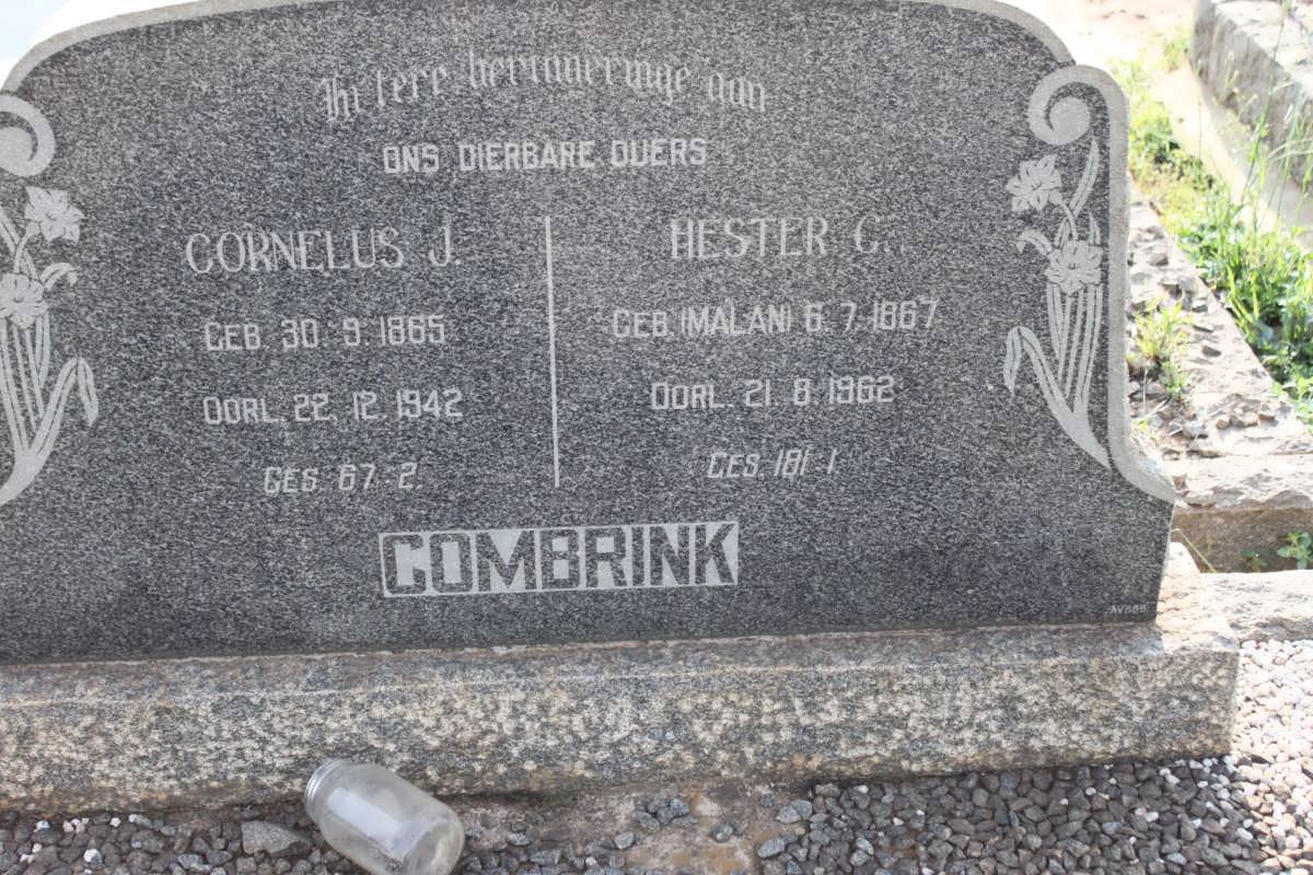 COMBRINK Cornelius J. 1865-1942 &amp; Hester G. MALAN 1867-1962