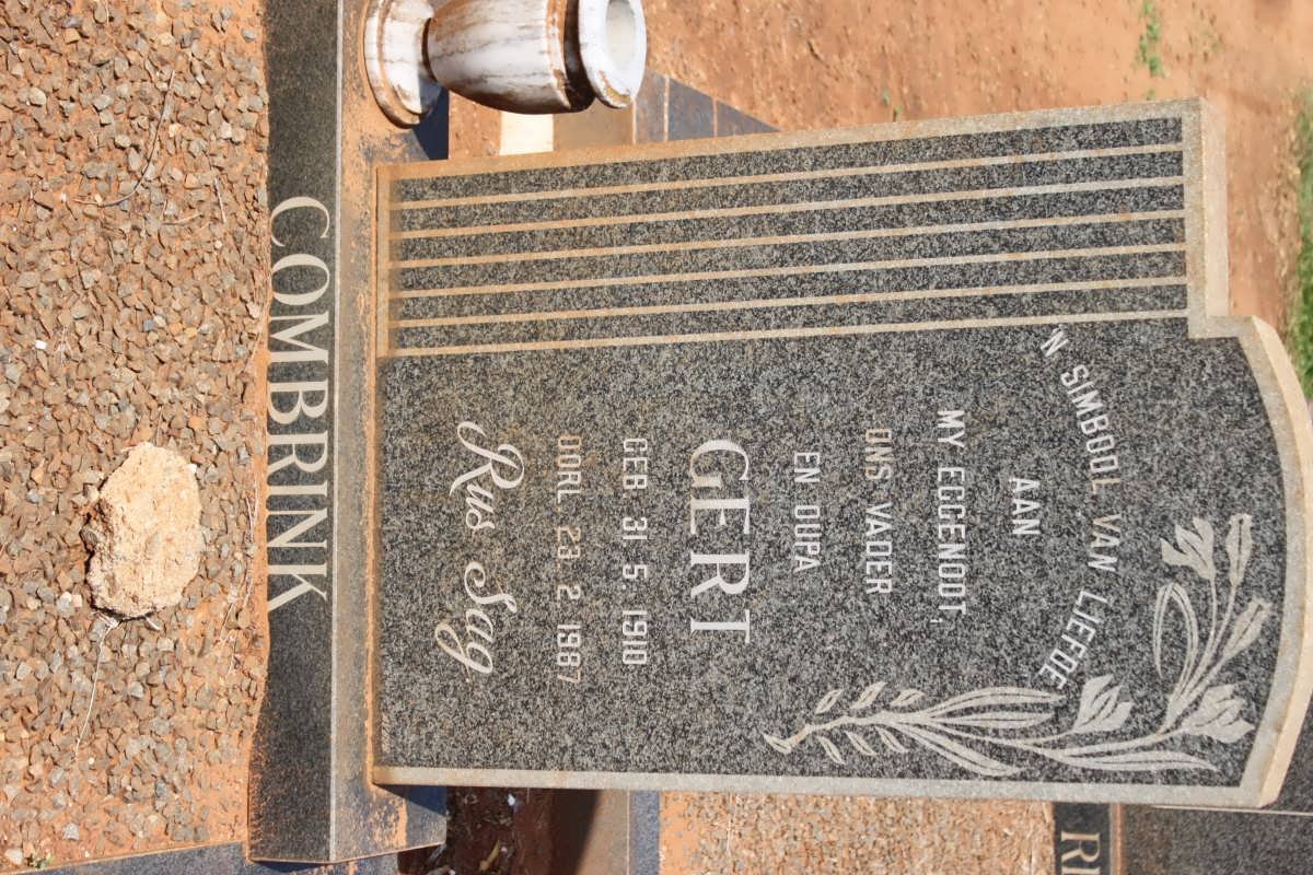 COMBRINK Gert 1910-1987