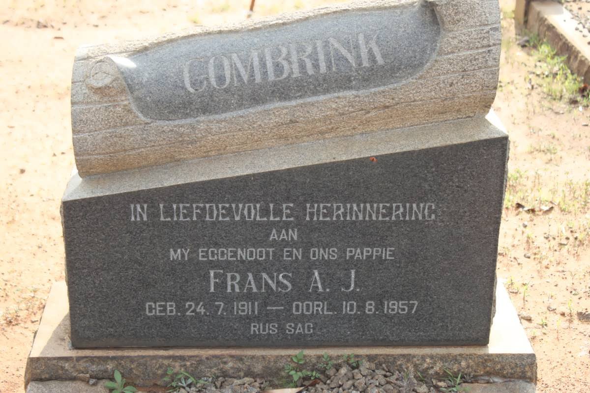 COMBRINK Frans A.J. 1911-1957