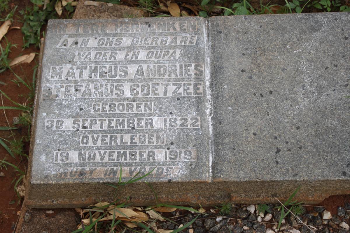 COETZEE Matheus Andries Stefanus 1822-1919