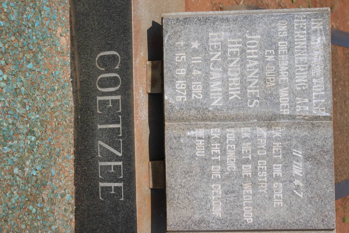 COETZEE Johannes Hendrik Benjamin 1912-1976