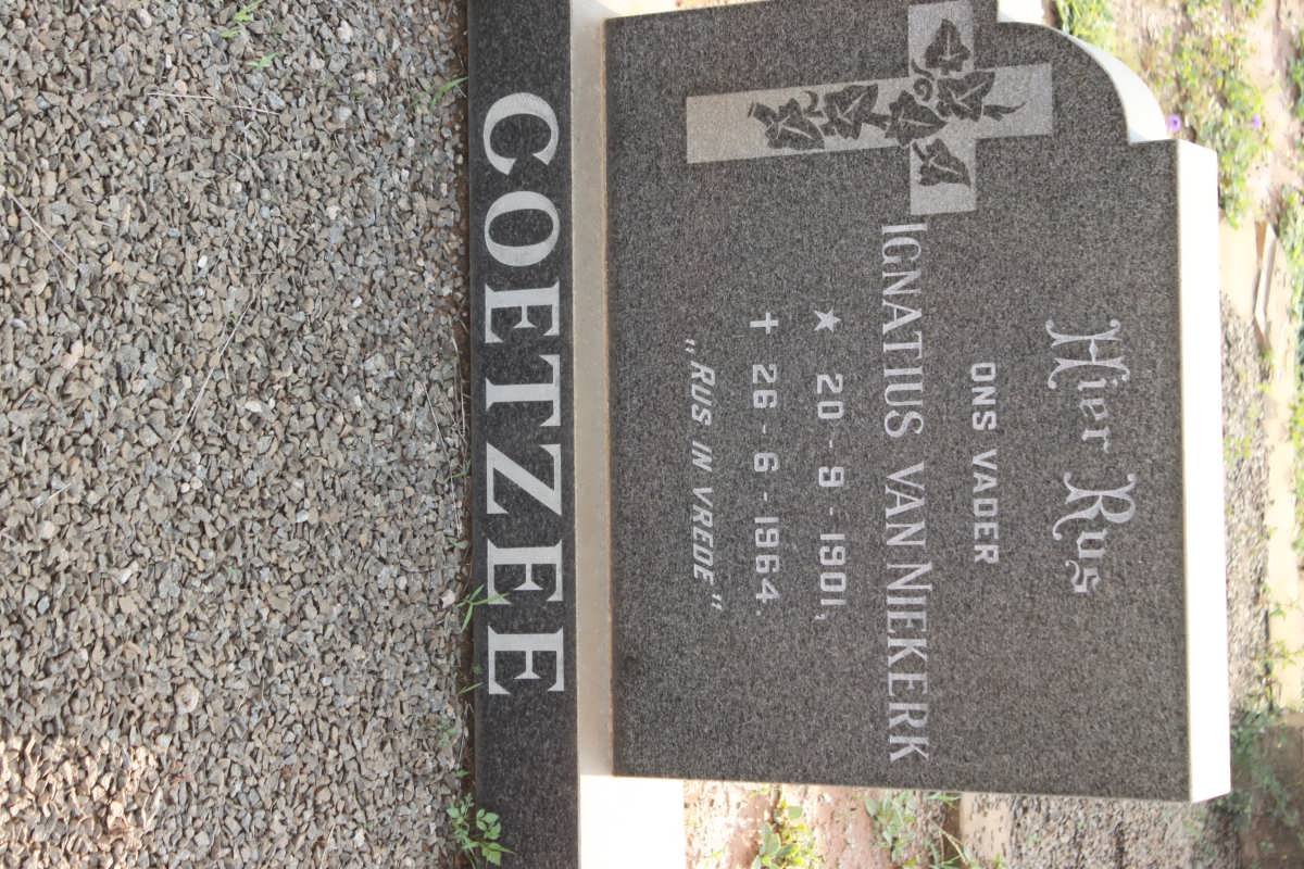 COETZEE Ignatius Van Niekerk 1901-1964
