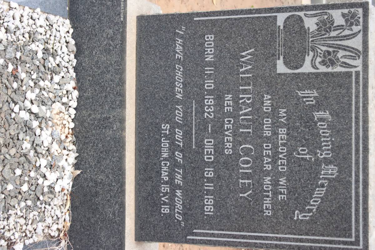 COLEY Waltraut nee Gevers 1932-1961