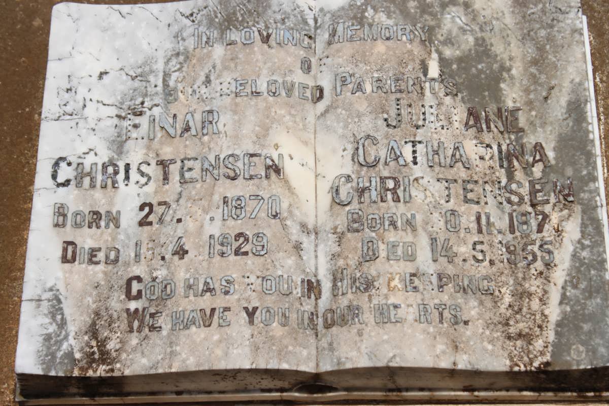 CHRISTENSEN Einar 1870-1929 &amp; Juliane Catharina 1872-1955