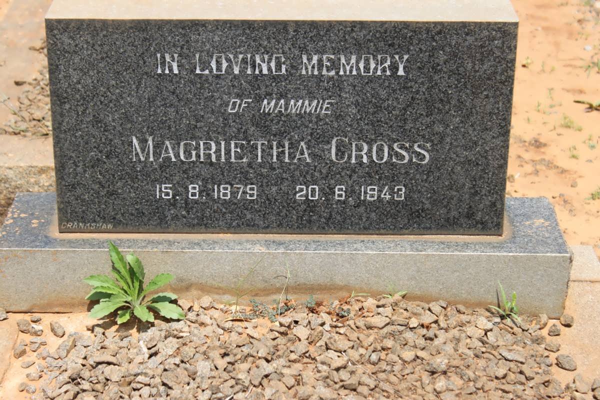 CROSS Magrietha 1879-1943