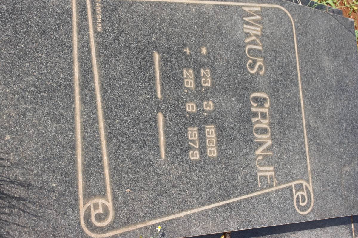 CRONJÉ Wikus 1938-1979