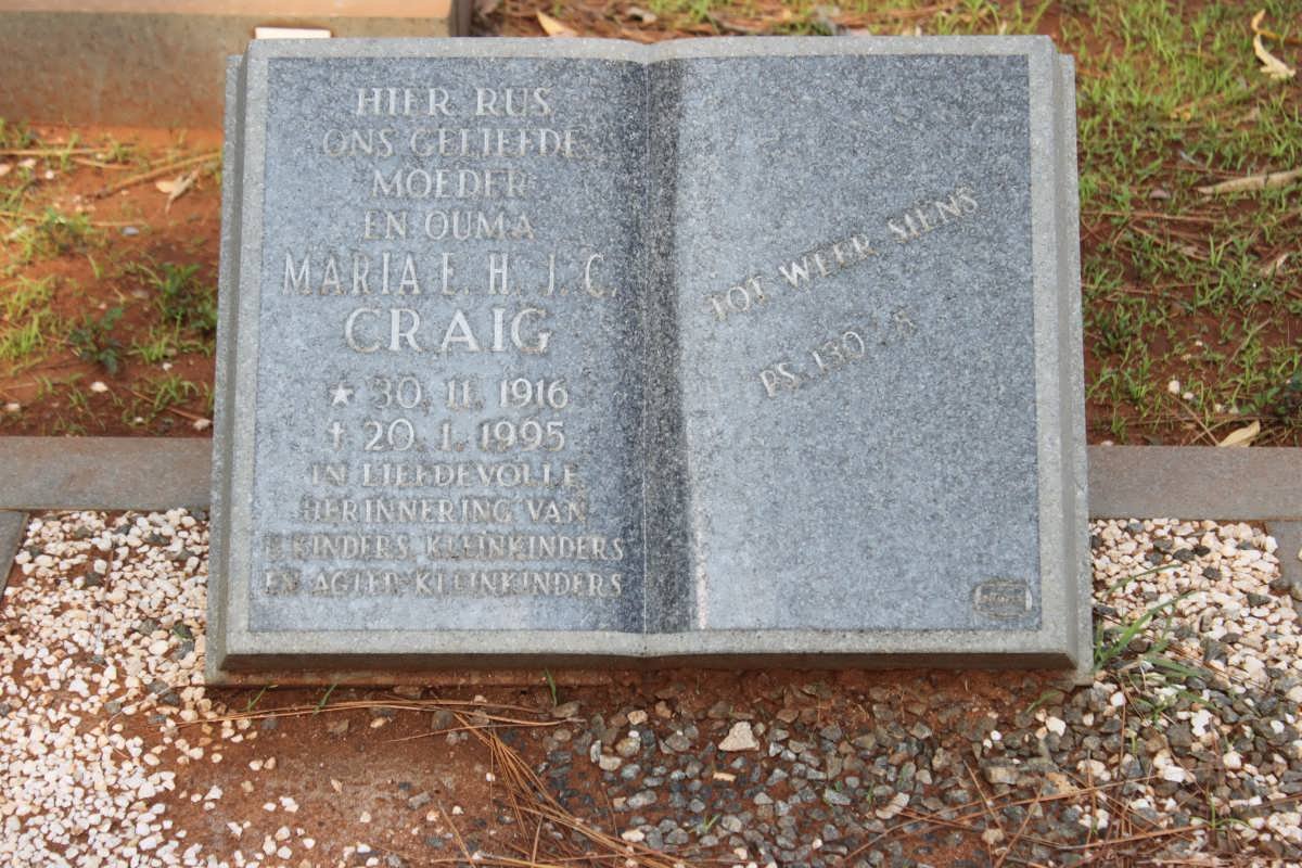 CRAIG Maria E.H.J.C. 1916-1995