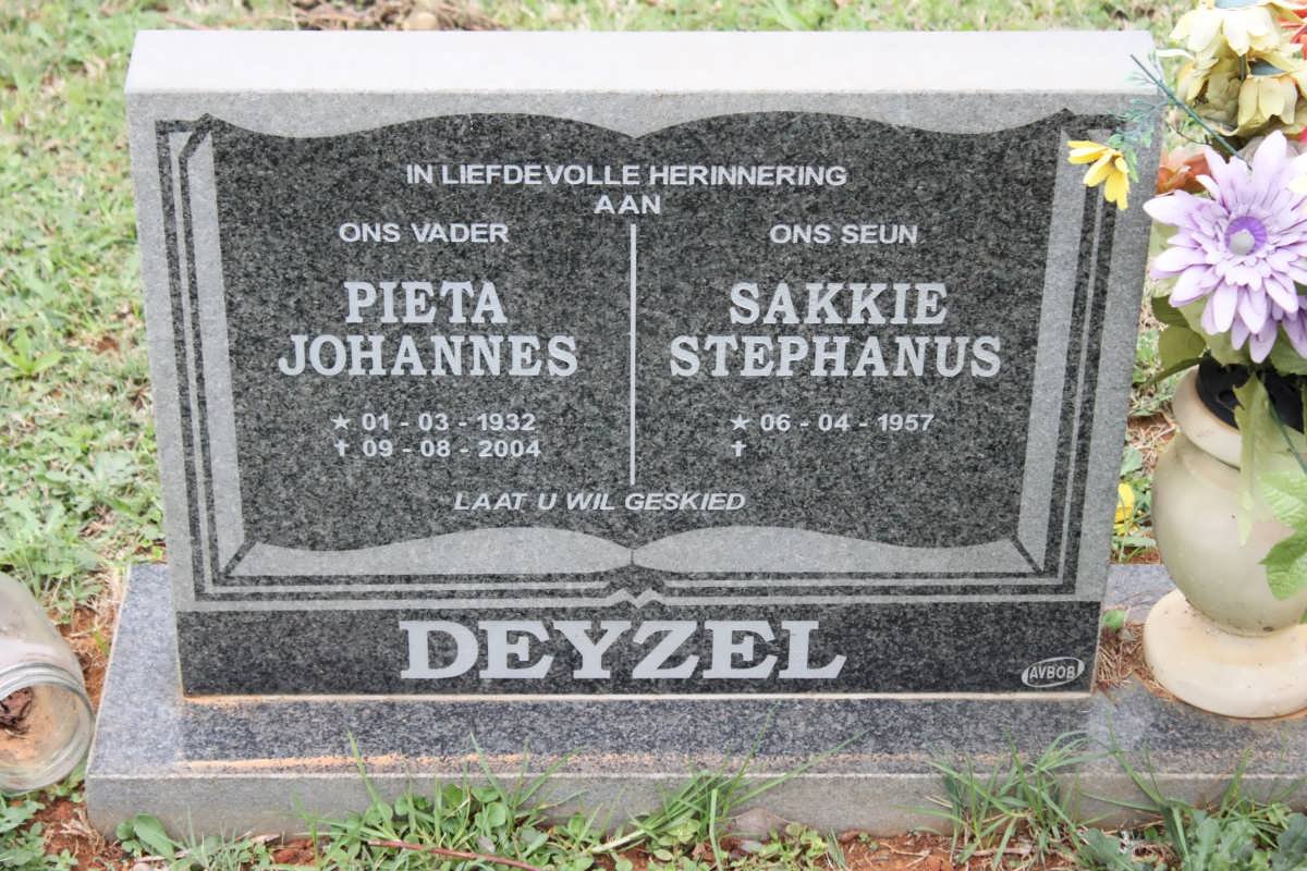 DEYZEL Pieta Johannes 1932-2004 :: DEYZEL Sakkie Stephanus 1957-