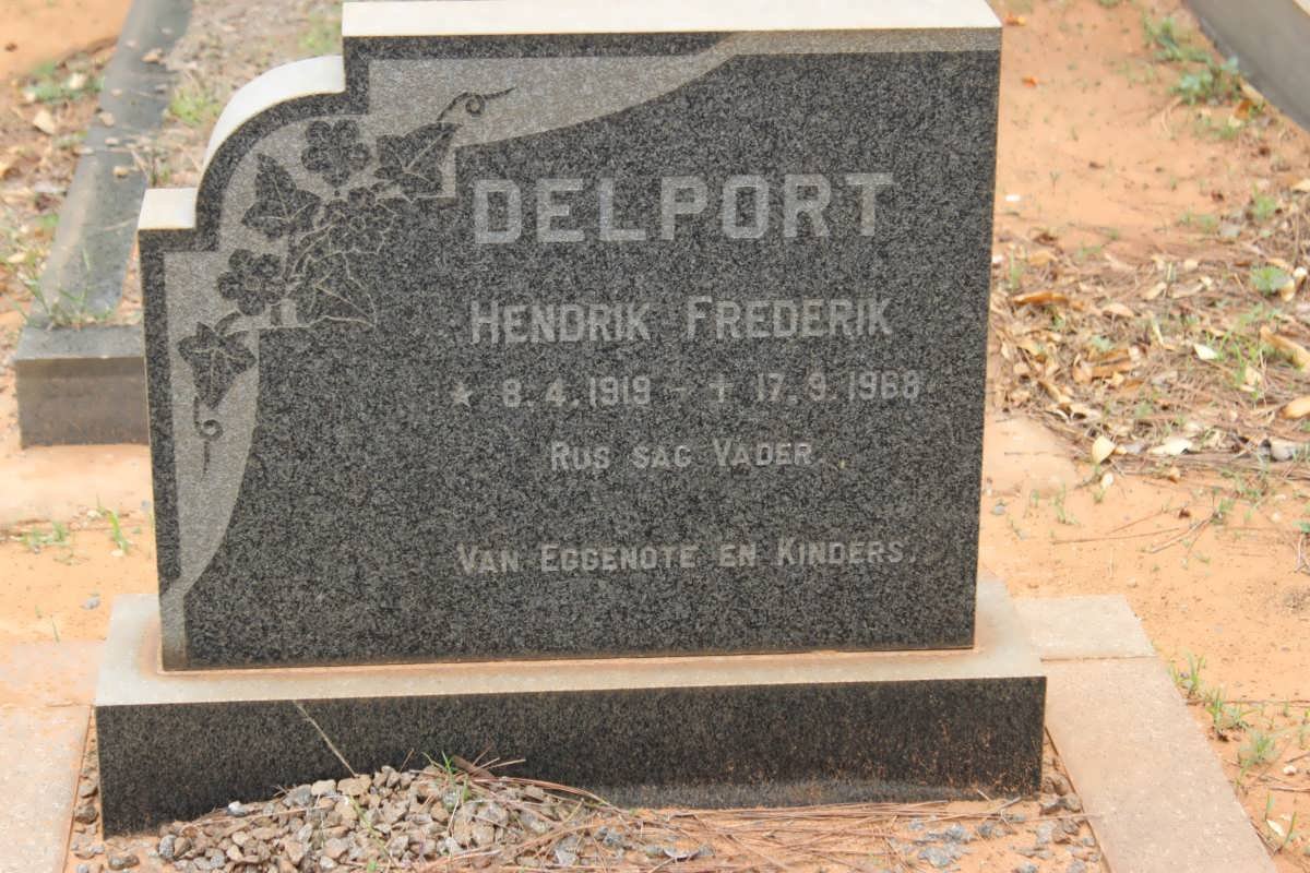 DELPORT Hendrik Frederik 1919-1968