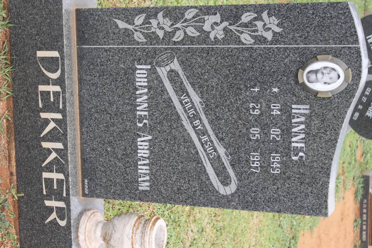 DEKKER Johannes Abraham 1949-1997