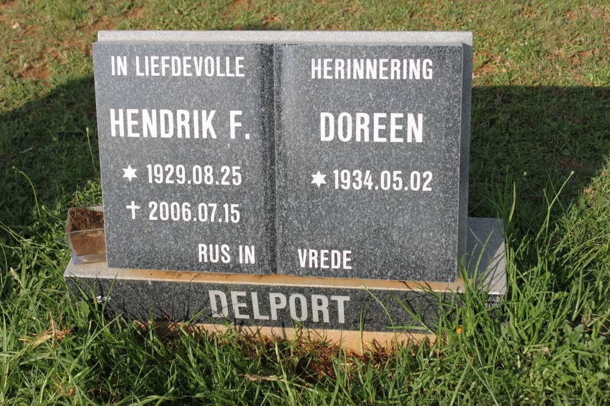DELPORT Hendrik F. 1929-2006 &amp; Doreen 1934-