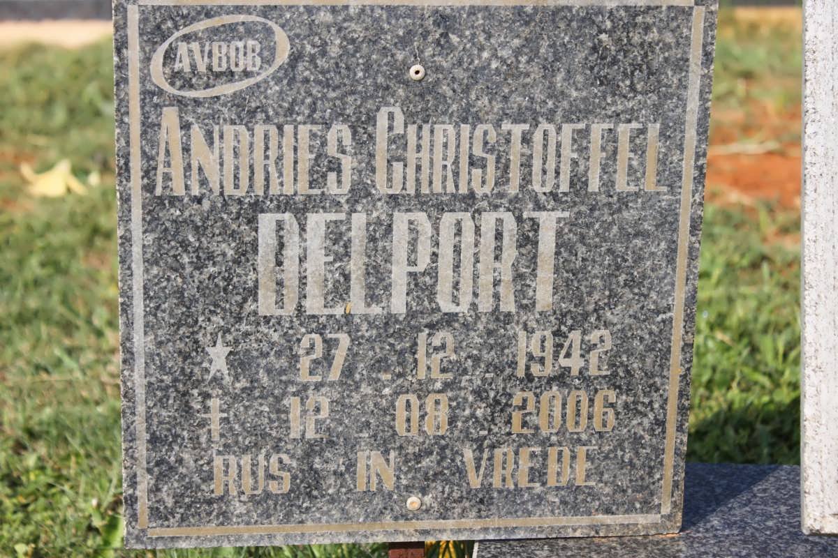 DELPORT Andries Christoffel 1942-2006