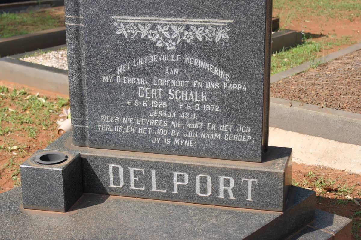 DELPORT Gert Schalk 1929-1972