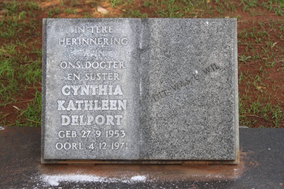 DELPORT Cynthia Kathleen 1953-1971